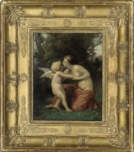 Venus And Cupid by Leon Jean Basile Perrault