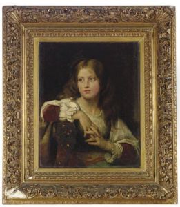 Il Penseroso - A Pensive Maiden by Leon Jean Basile Perrault