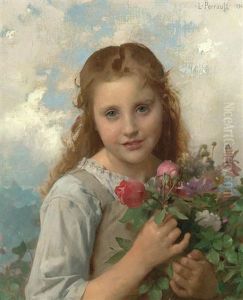 Petite Fille Au Bouquet De Fleurs