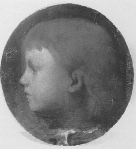 Portrait D'enfant En Medaillon Portrait D'enfant En Medaillon