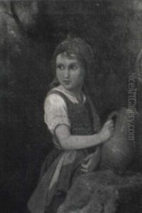 Girl With Pitcher by Leon Jean Basile Perrault