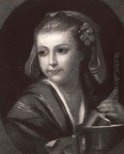 The Young Milkmaid by Leon Jean Basile Perrault