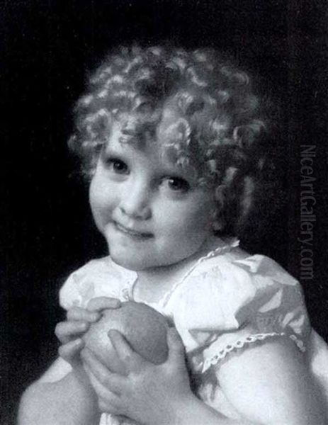 Young Girl With Orange - view 1