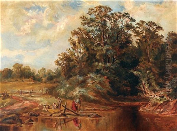 Figures At The Water's Edge - view 1