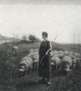 Shepherdess In A Landscape Shepherdess In A Landscape
