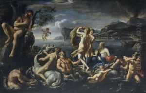 Le Triomphe De Galatee by Francois Perrier Le Bourguignon