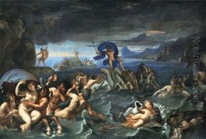 Le Triomphe De Neptune by Francois Perrier Le Bourguignon