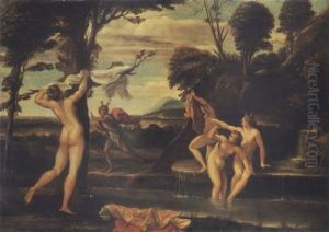 Diana And Actaeon by Francois Perrier Le Bourguignon