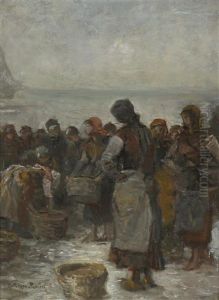 Marche Aux Huitres by Alfred Feyen Perrin
