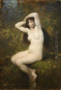 Femme Nue Assise by Alfred Feyen Perrin