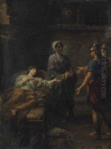 Arete Appealing To Her Prison Guards by Jean Charles Nicaise Perrin