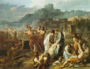 Le Devouement Des Femmes Spartiates by Jean Charles Nicaise Perrin