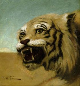 Tiger Vor Sandwuste