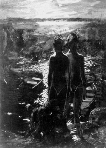 Figures In The Evening - view 1