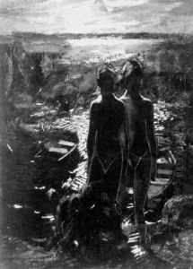 Figures In The Evening by Van Dearing Perrine