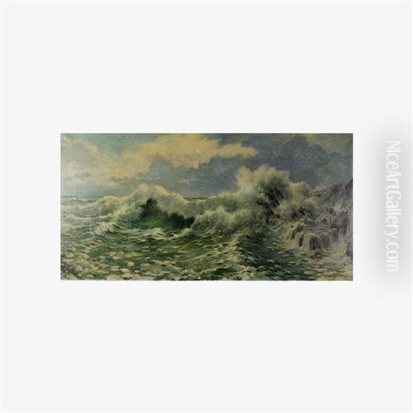 Effets Des Vagues Se Brisant Sur Les Cailloux - view 1