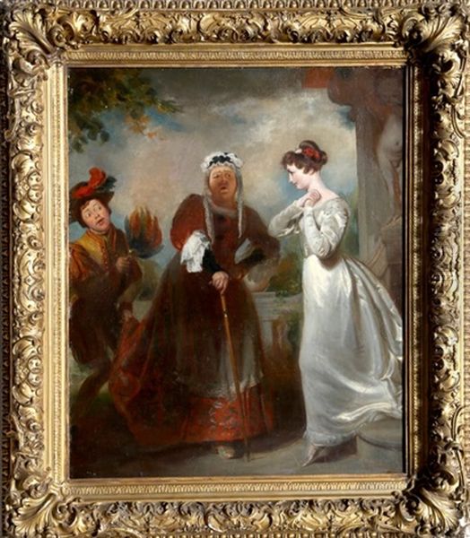 Juliet And Her Nurse With The Page Peter From Shakespeare's Romeo And Juliet - view 1