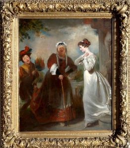 Juliet And Her Nurse With The Page Peter From Shakespeare's Romeo And Juliet by Henry Perronet-Briggs