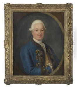 Portrait Of A Nobleman In A Fur-trimmed Coat by Jean-Baptiste Perronneau