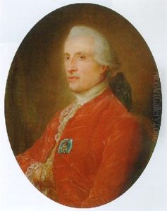Portrait Of A Gentleman Wearing A Red Coat And An Order Badge