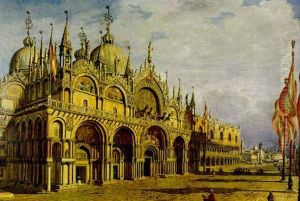 San Marco, Venice by Adolphe Antoine Perrot