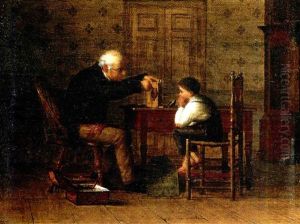 Study For 'the Clock Doctor' by Enoch Wood Perry