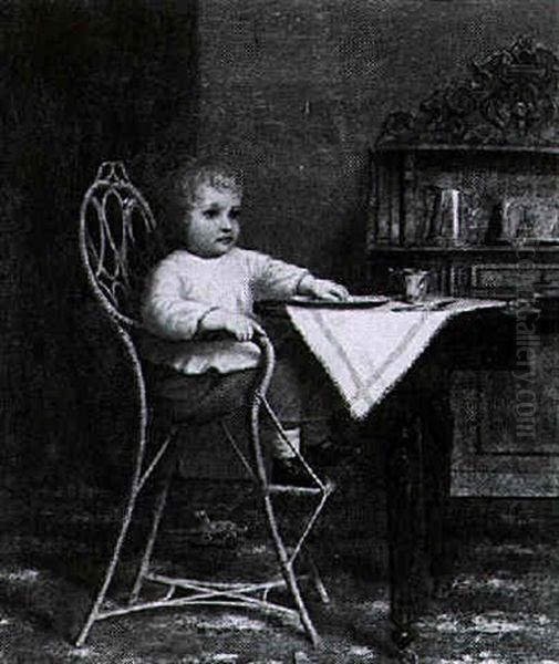 Young Boy In A High Chair - view 1