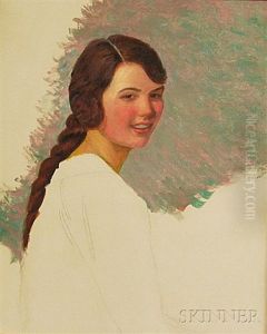 Study Of A Girl With Braid by Lilla Calbot Perry