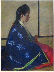 Seated Woman In Kimono