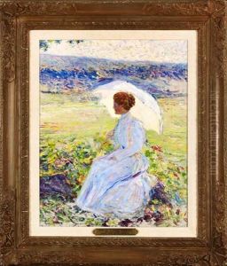 Lady With A White Parasol by Lilla Calbot Perry