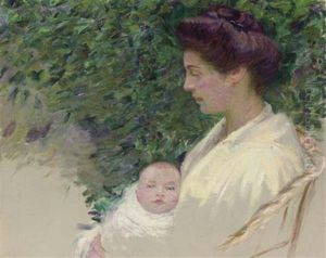 Mother And Baby - Alice Grew And Anita by Lilla Calbot Perry