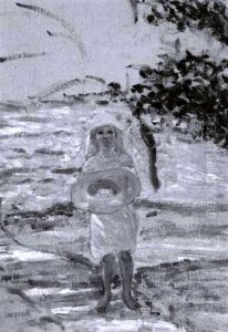 Study Of A Child In A Blue Dress by Lilla Calbot Perry
