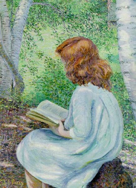 Child With Red Hair Reading - view 1
