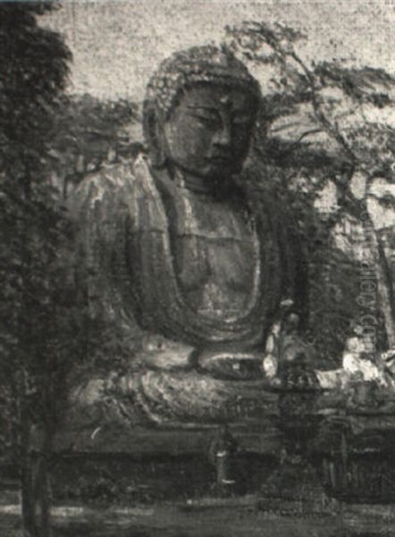 Study Of A Statue Of A Buddha, Japan - view 1