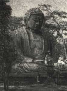 Study Of A Statue Of A Buddha, Japan by Lilla Calbot Perry