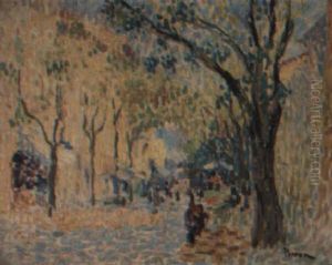 Paris, Boulevard Des Batignolles, L'allee Ombragee by Henri Person