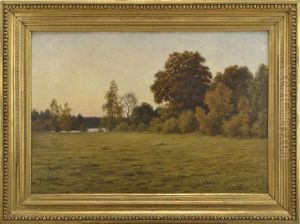 Skogslandskap Med Insjo by Peter Adolf Persson