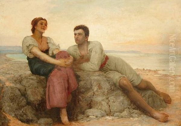 Young Lovers On A Beach - view 1