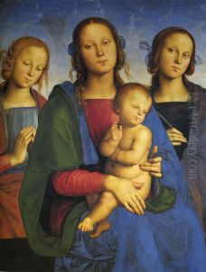 Maria Mit Kind Und Den Heiligen Johannes D. T. Und Katharina