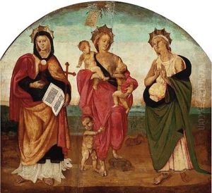 Faith, Hope And Charity by Pietro Vannucci Perugino