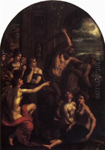 Hercules Chasing Envy From The Temple Of The Muses - view 1