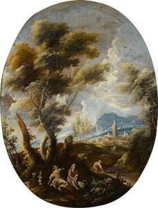 A Capriccio Landscape With A Storm Threatening
