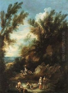 Landschaft Mit Figuren (+ Another, Similar; 2 Works) Landschaft Mit Figuren (+ Another, Similar; 2 Works)