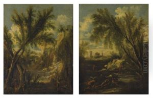 Paesaggio Boscoso Con Contadini (+ Another; Pair) Paesaggio Boscoso Con Contadini (+ Another; Pair)