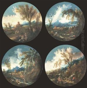 Landschaft Mit Landleuten Und Hirten (+ 3 Others; 4 Works) Landschaft Mit Landleuten Und Hirten (+ 3 Others; 4 Works)