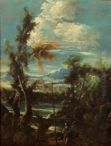 Landschaft Mit Hieronymus Als Eremit by Antonio Francesco Peruzzini