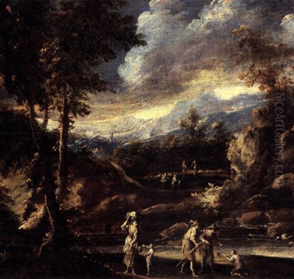 Travelers In An Extensive Landscape - view 1