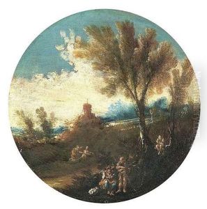 Landschaft Mit Landleuten Und Hirten Landschaft Mit Landleuten Und Hirten