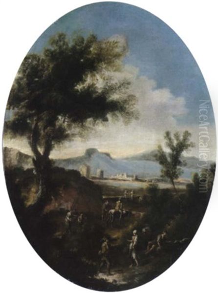 Voralpenlandschaft Mit Landleuten - view 1