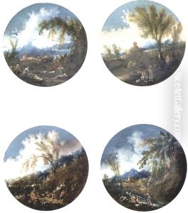 Landschaft Mit Landleuten Und Hirten Landschaft Mit Landleuten Und Hirten